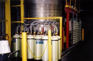 Multi-bank portable Deionization tanks for Chemical Manufacturing